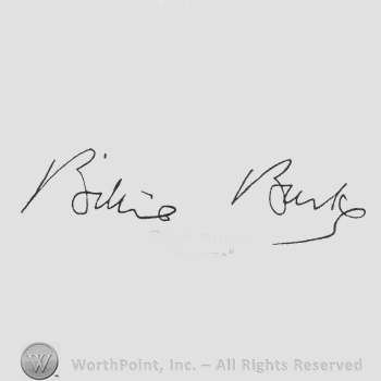 Signature: Billy Burke.