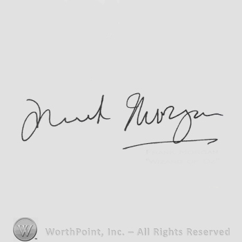 Signature: Frank Morgan.