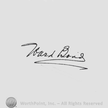 Signature: Ward Bond.