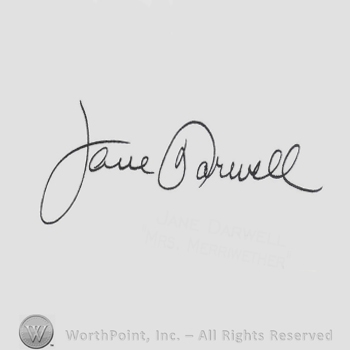 Signature: Jane Darwell.