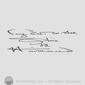 Signature: Olivia DeHavilland.