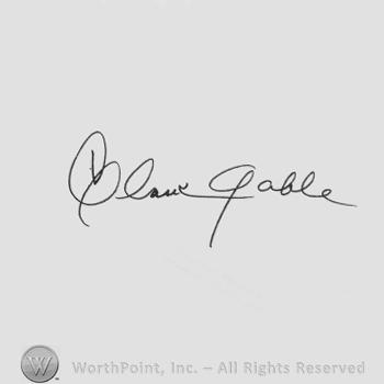 Signature: Clark Gable.