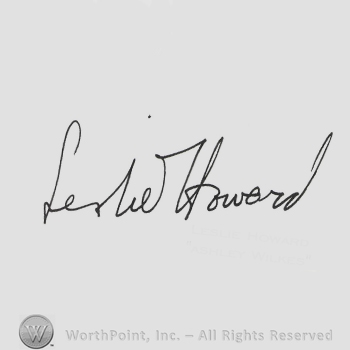 Signature: Leslie Howard.