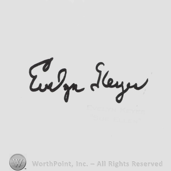Signature: Evelyn Keyes.
