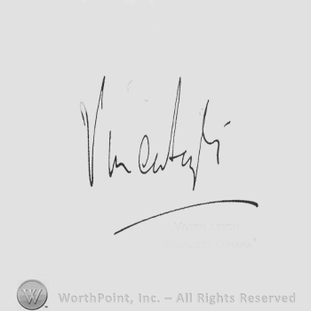 Signature: Vivien Leigh.