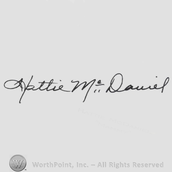 Signature: Hattie McDaniel.