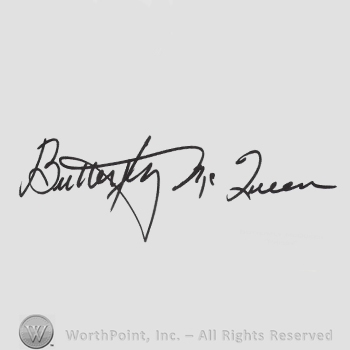 Signature: Butterfly McQueen.
