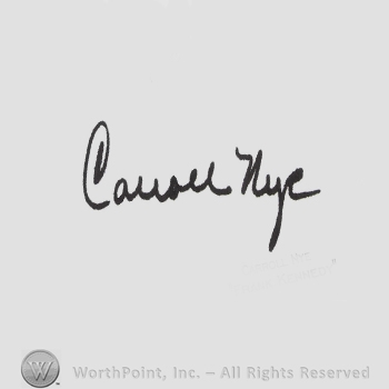 Signature: Carroll Nye