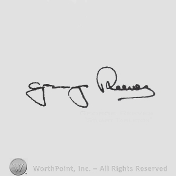 Signature: George Reeves.