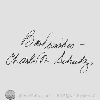 Signature: Charles M. Schulz.