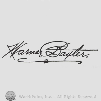 Signature: Warner Baxter.