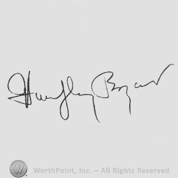 Signature: Humphrey Bogart.