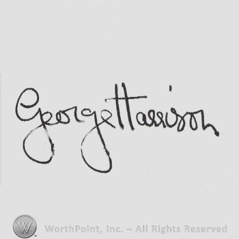 Signature: George Harrison.