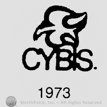 Bird shape above Cybis written