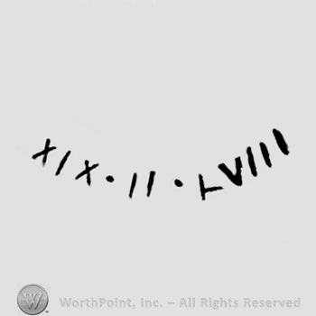 The numbers ''19'', ''2'' and ''58'' written in Roman letters and two points.