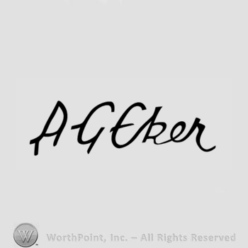The text ''A G Eker''.