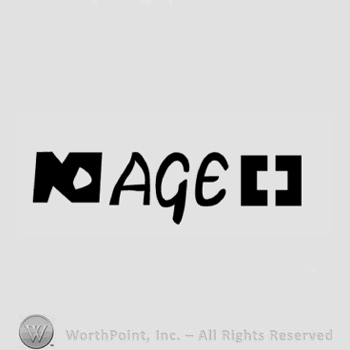 The text ''AGE'' in the middle, the letters ''N'' and ''C''.