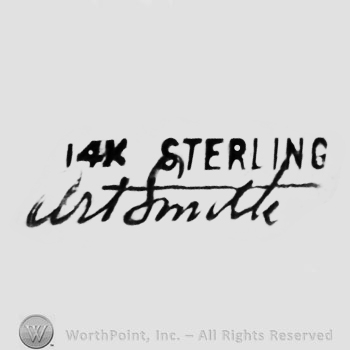 The text ''14k Sterling art Smith''.