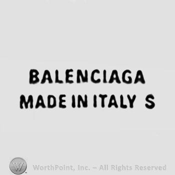 The text ''Balenciaga Made in Italy S''.