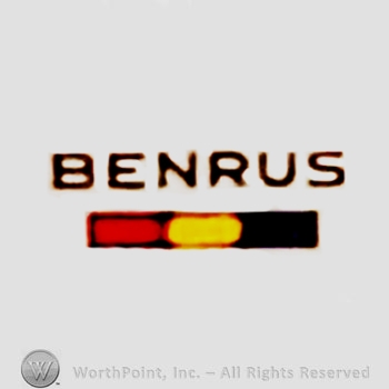 The text ''Benrus'' and a rectangle.