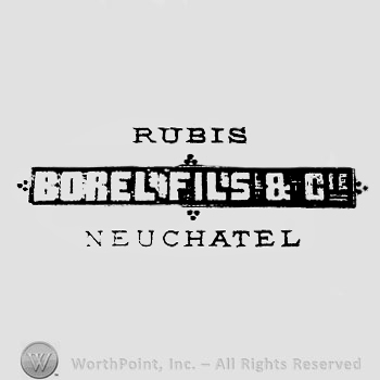 The text ''Borel Fils & Cie'' in a rectangle.
