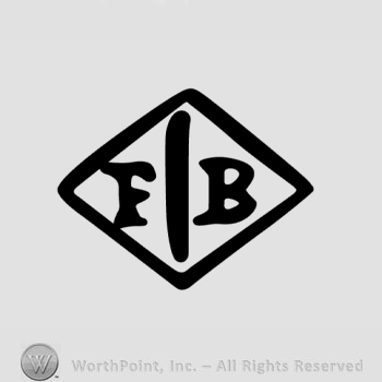 A rhombus, the monogram of the letters ''F'' and ''B'' separated by a line.