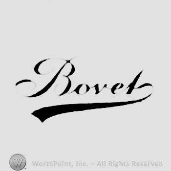 The text ''Bovet'' and a line.