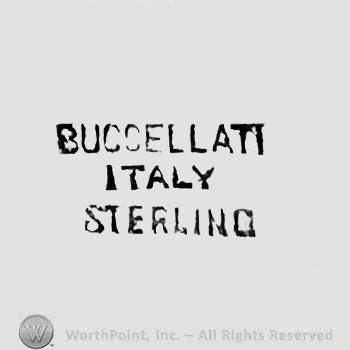 The text ''Buccellati Italy Sterling''.