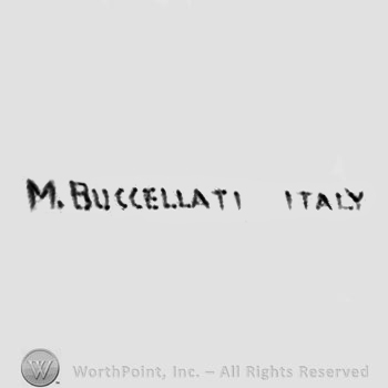 The text ''M. Buccellati Italy''.