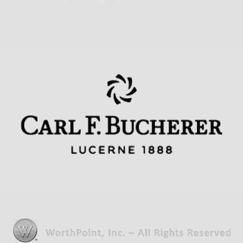 The text ''Carl F. Bucherer Lucerne 1888'' and a flower.