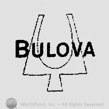 The text ''Bulova'' and a tuning fork.