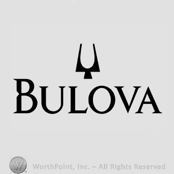 The text ''Bulova'' and a tuning fork.