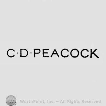 The text ''C D Peacock'' and two points.