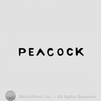 The text ''Peacock''.