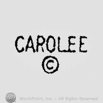 The text ''Carolee'' and the letter ''C'' in a circle.