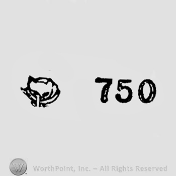 A cat's head in a circle and the numbers ''750''.