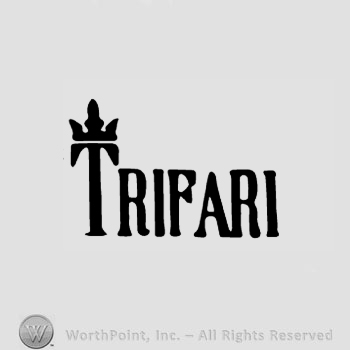 The text ''Trifari'' and a crown.