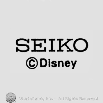 The text ''Seiko Disney'' and the letter ''c'' in a circle.
