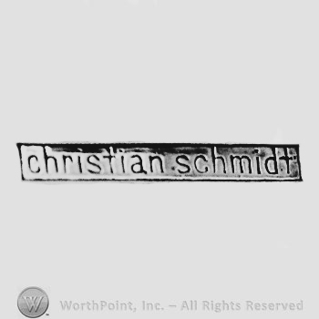 The text ''Christian Schmidt'' in a rectangle.