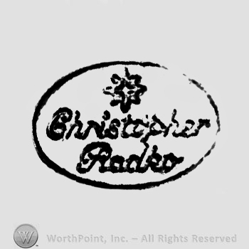 A circle, a star and the text ''Christian Radko''.