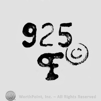 The numbers ''925'', the monogram of the letters ''C'' and ''F'' and the letter ''C'' in a circle.