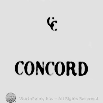 The text ''Concord'' and the monogram of the letters ''C'' and ''C''.