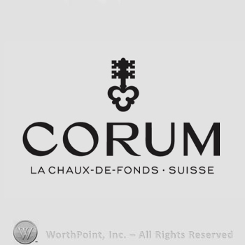 The text ''Corum La Chaux-de-Fonds Suisse'' and a key.