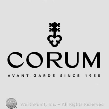 The text ''Corum Avant-Garde Since 1955'' and a key.