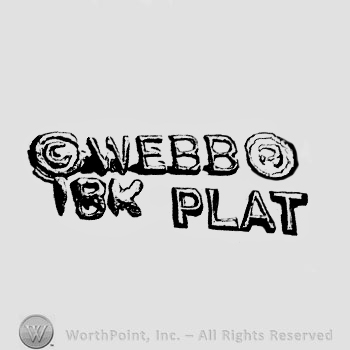 The text ''Webb 18K Plat'' and two circles.&nbsp;