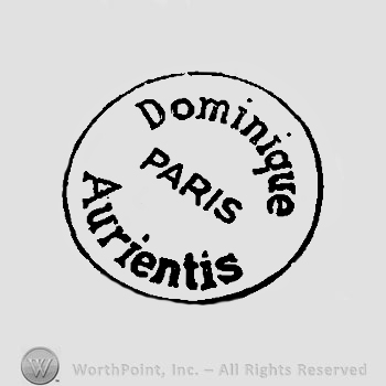 The text ''Dominique Paris Aurientis '' in a circle.