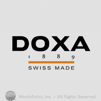 The text ''Doxa 1889 Swiss Made''.