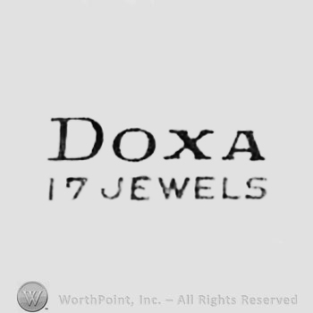 The text ''Doxa 17 Jewels''.