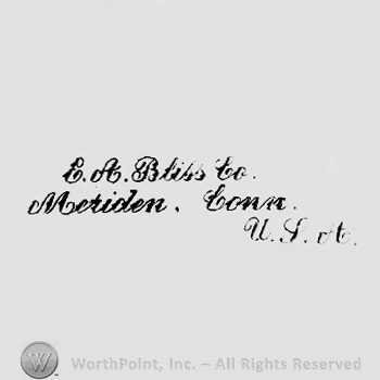 The text ''E. A. Bliss Co. Meriden. Conn.''.