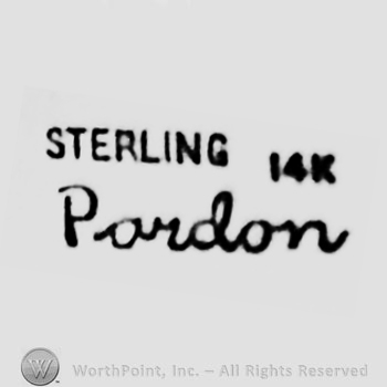 The text ''Sterling 14K Pardon''.